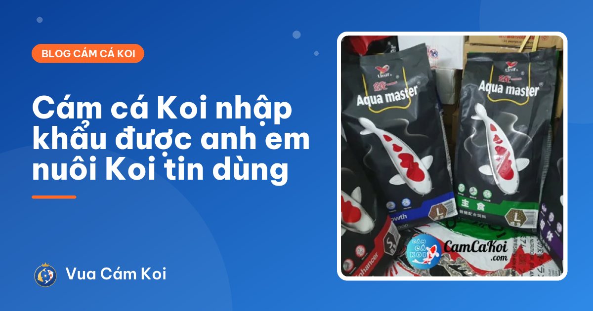 Cám cá Koi nhập khẩu được anh em nuôi Koi tin dùng: Saki-Hikari, JPD, Aqua Master…