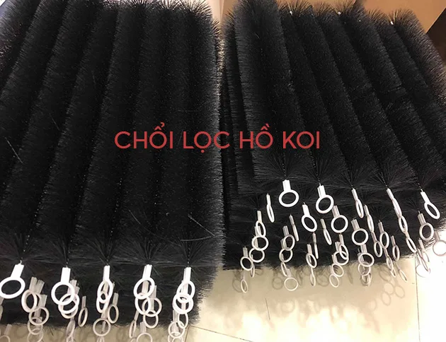 Chổi lọc – vật liệu lọc cơ học truyền thống cho hồ Koi