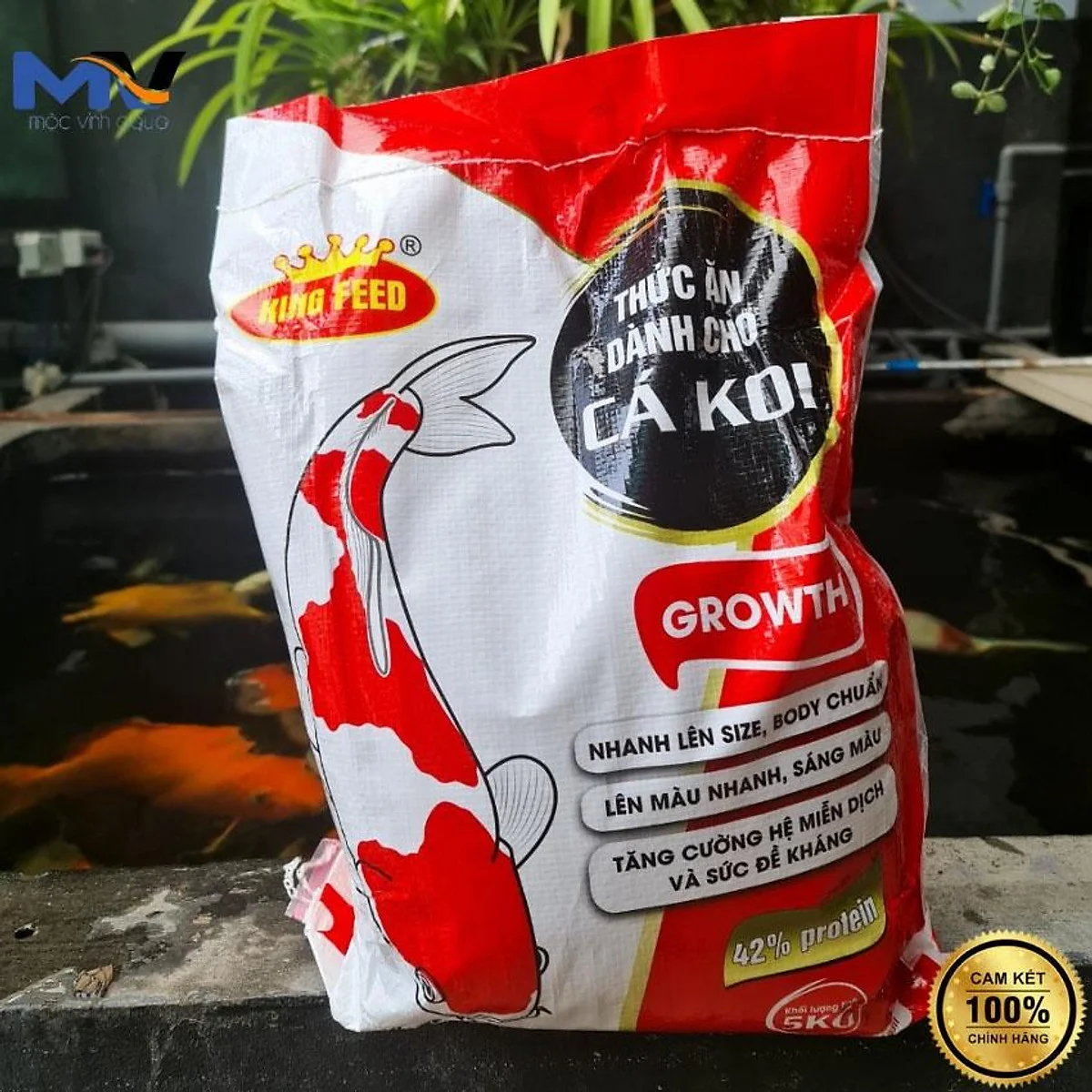 [5Kg] Cám cá koi King Feed 42% đạm - Tăng trưởng nhanh - Lên mầu đẹp - ảnh 3
